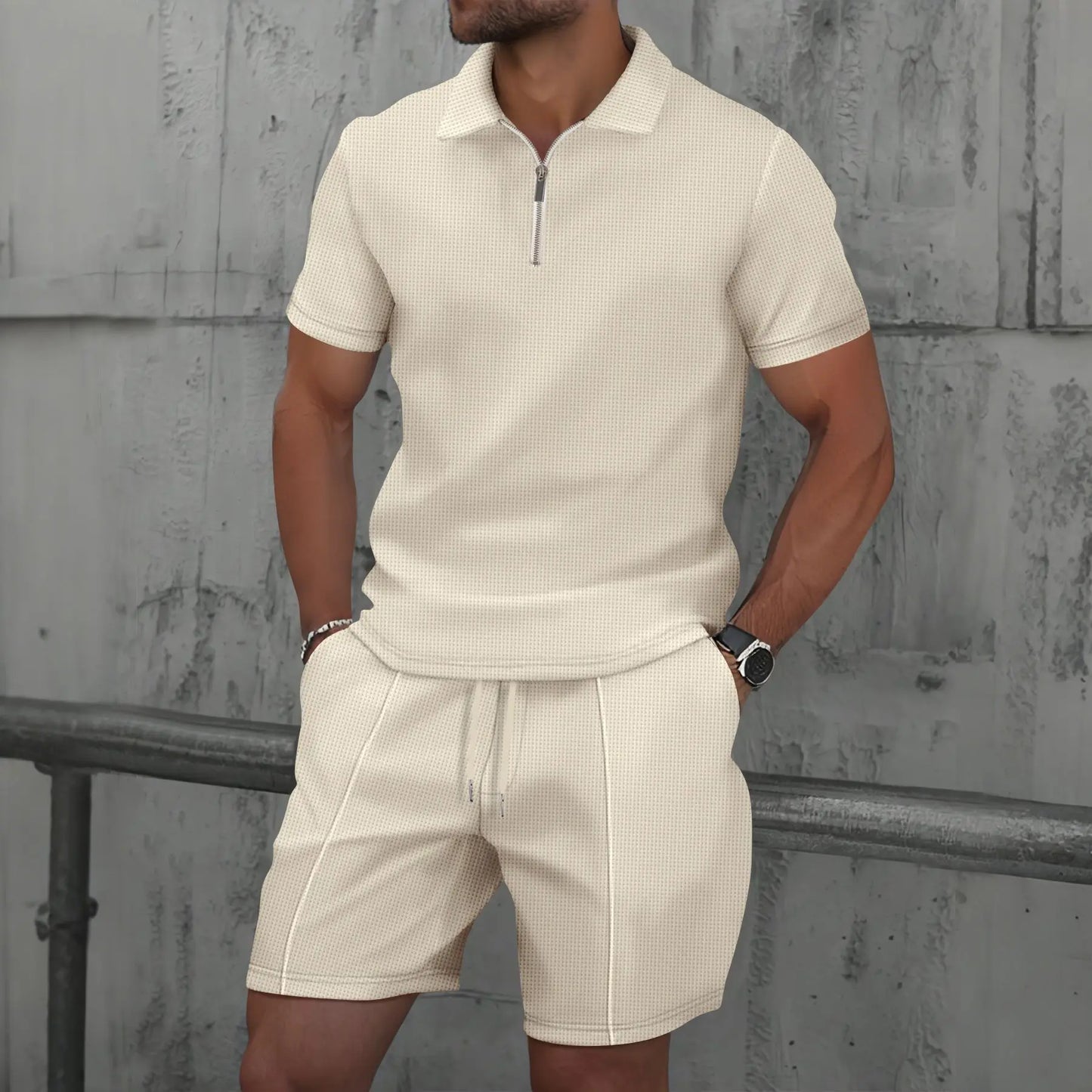 Tenue été homme - Chemise + short assortis - Style décontracté