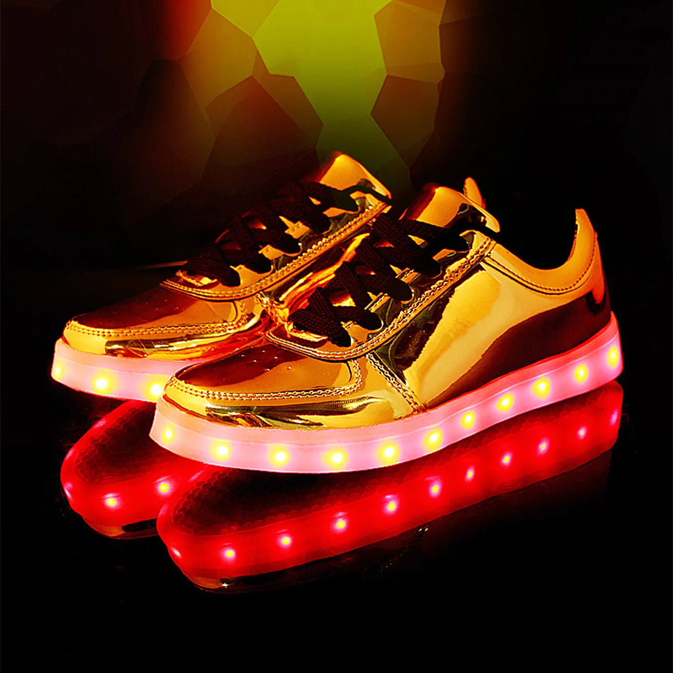 Chaussures de skate à Led avec motif Drapeau Américain-Style Tendace pour Hommes es Femmes