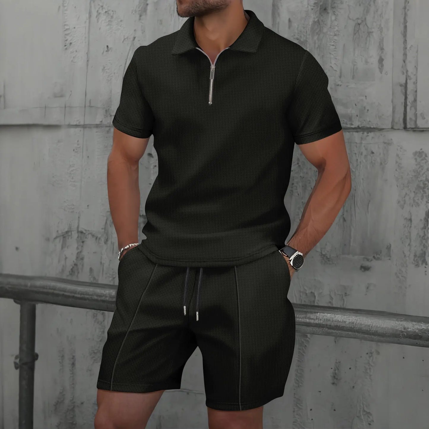 Tenue été homme - Chemise + short assortis - Style décontracté