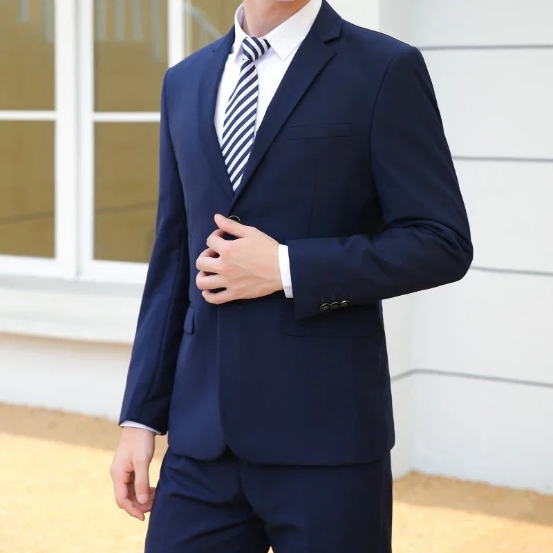 Costume homme élégant - Blazer + pantalon - Du S au 8XL - Business ou mariage