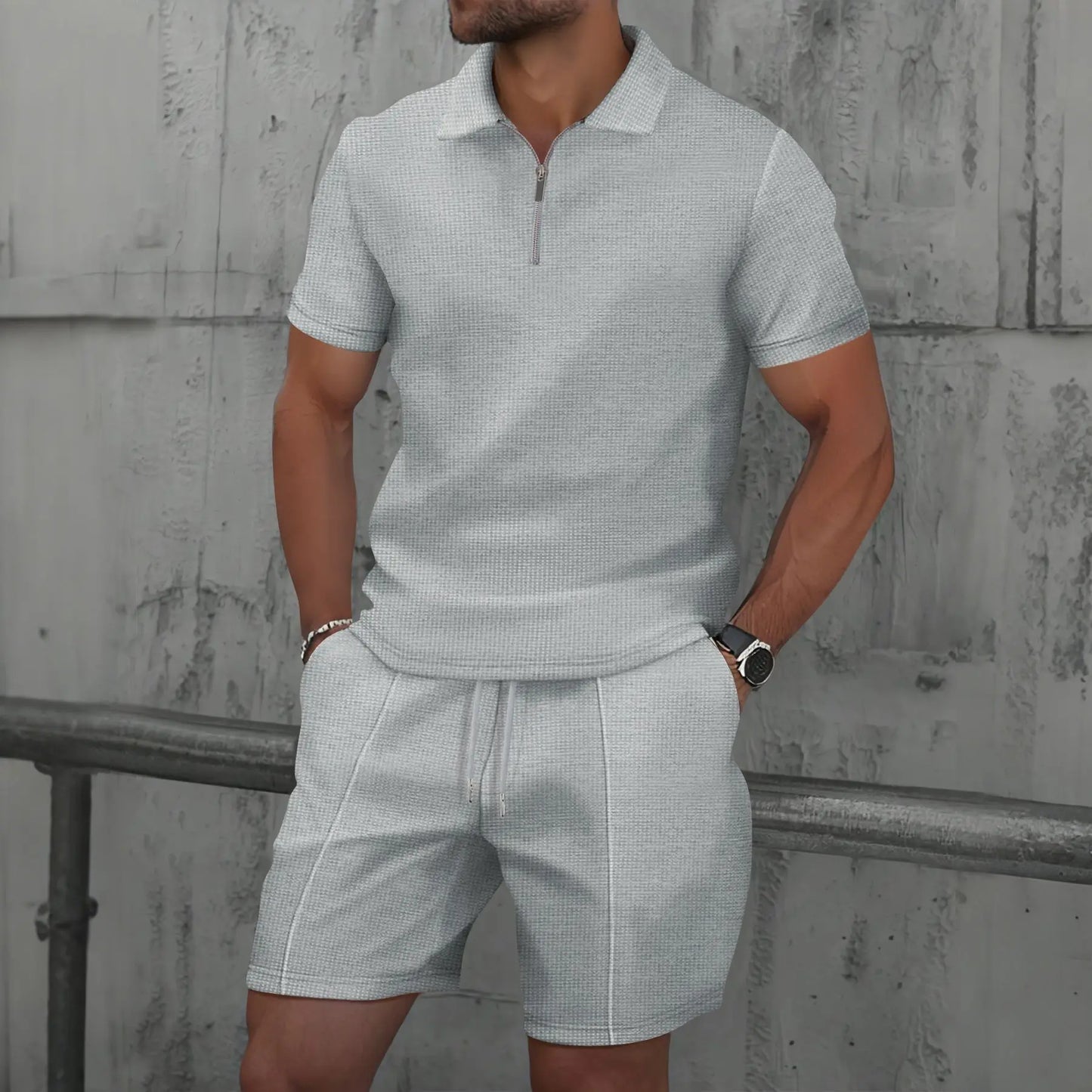 Tenue été homme - Chemise + short assortis - Style décontracté
