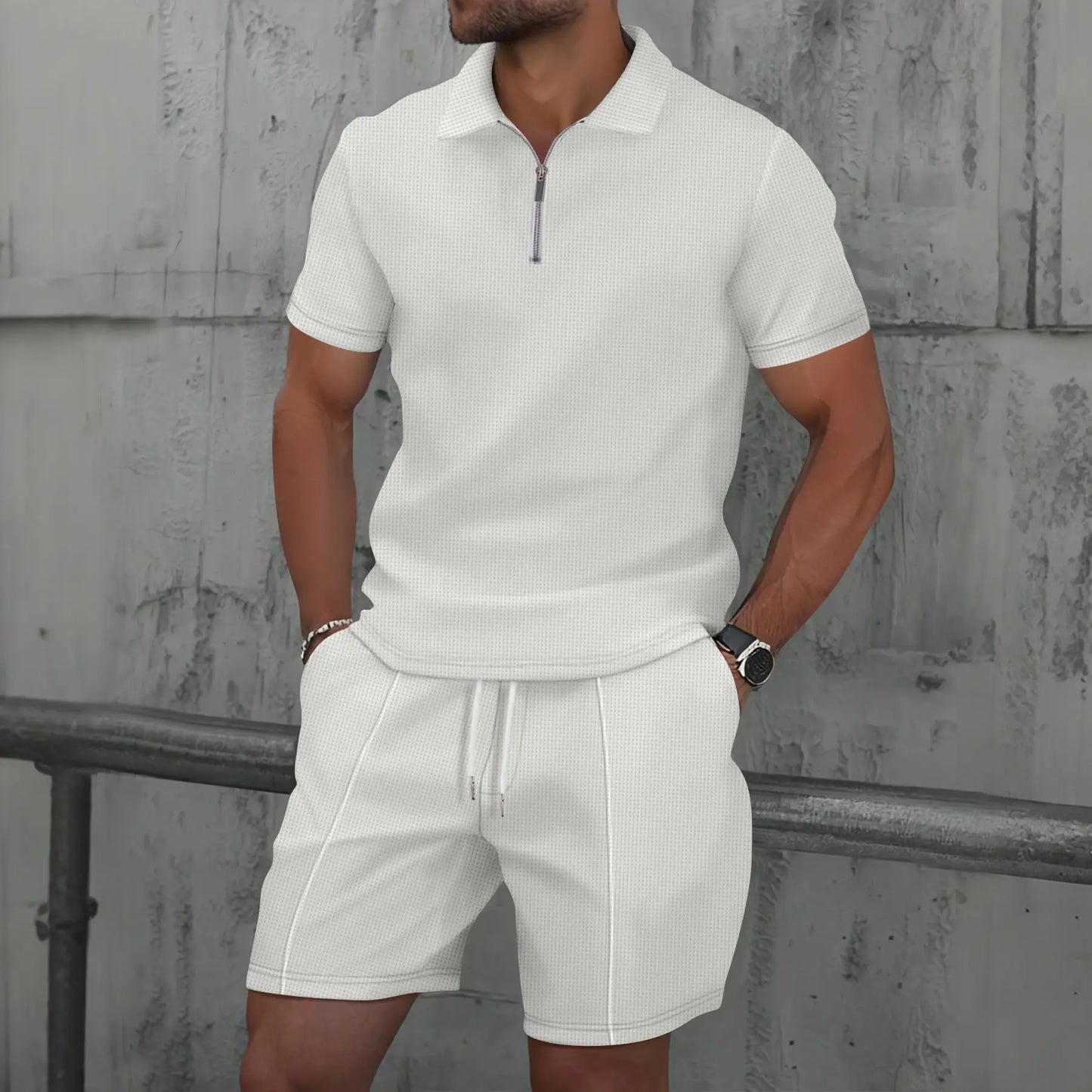 Tenue été homme - Chemise + short assortis - Style décontracté
